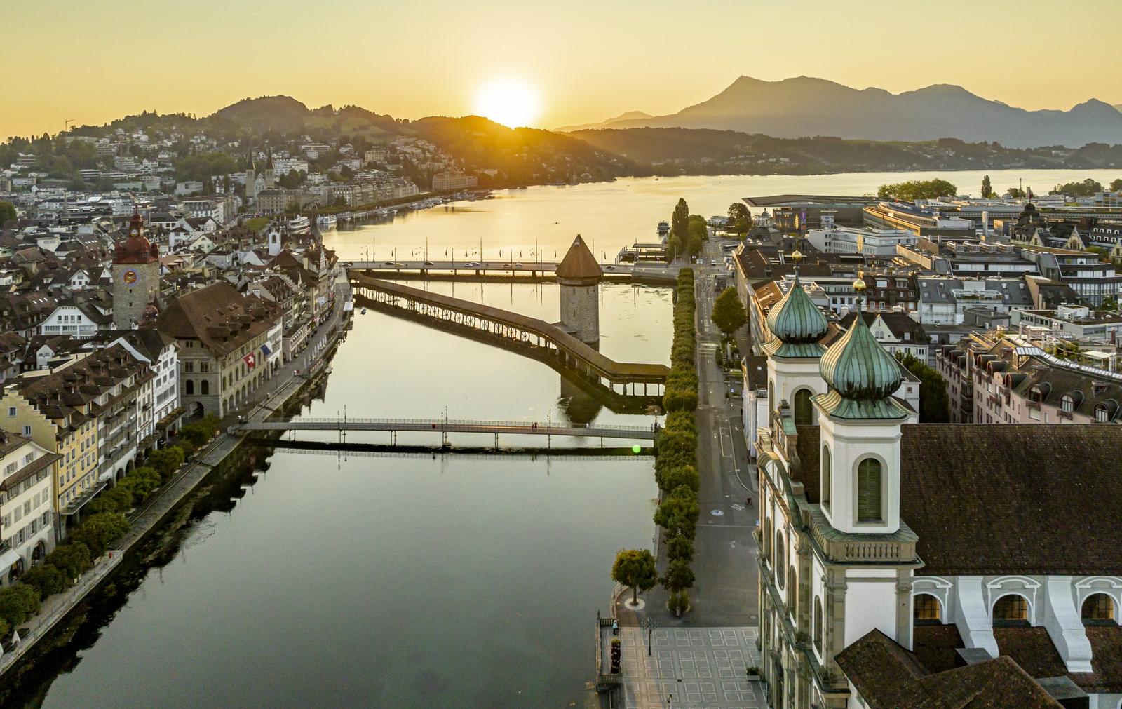 Panoramic view of Lucerne, Switzerland